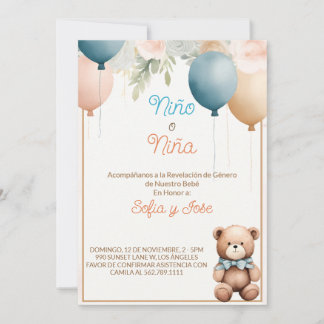 Einladung des spanischen Teddy-Bären-Geschlechts