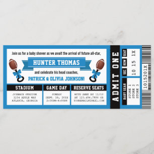 Einladung des Sportticket Baby Dusche, Schwarz, Bl