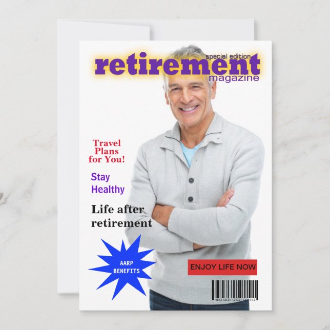 Einladung des Zeitschrift Retirement Cover (Vorderseite)