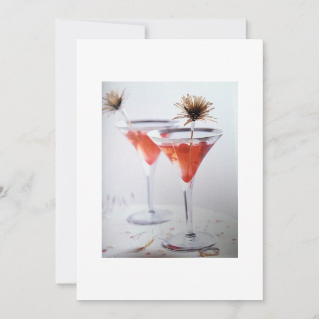 EINLADUNG "DINNER UND GETRÄNKE" ODER "COCKTAIL PAR (Vorderseite)