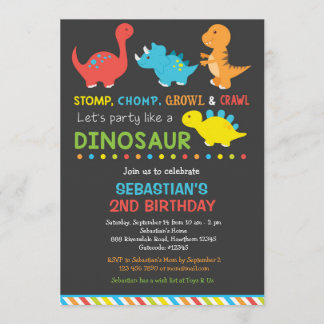 Einladung Dino zum Geburtstag, Dinosaurier