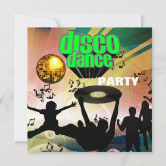 Einladung Disco Dance Party Retro