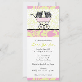 Einladung einer Babydusche von zwei Mädchen - Baby