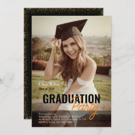 Einladung einer modernen Foto Graduation Party