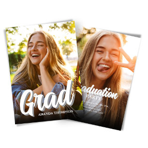 Einladung einer modernen Multi-Foto-Graduierungspa