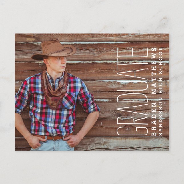 Einladung einer modernen Typografy Graduation Part (Vorderseite)