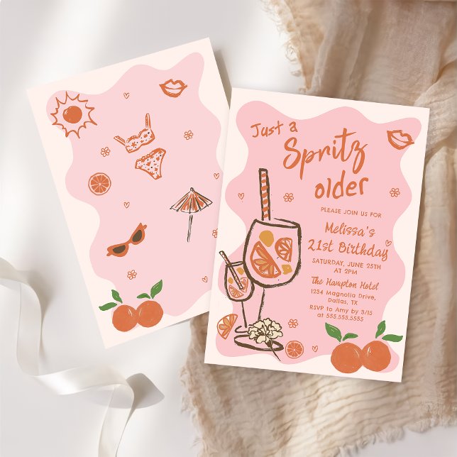 Einladung einer Spritz Older Birthday Party (Von Creator hochgeladen)