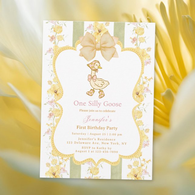 Einladung eines Albernen Gänses 1. Geburtstag (Von Creator hochgeladen)