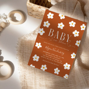 Einladung eines Baby in Blütendusche