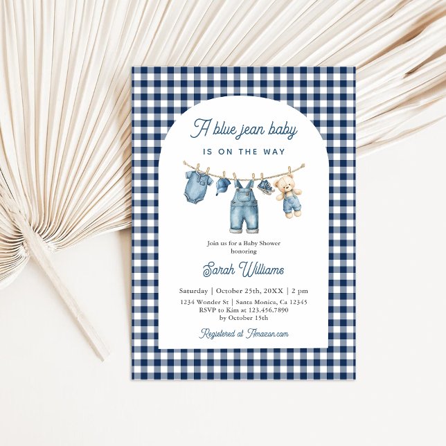 Einladung eines Blue Jean Baby Shower Boy (Von Creator hochgeladen)