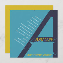 Einladung eines ersten Bar Bat Mitzvah-Monogrammes