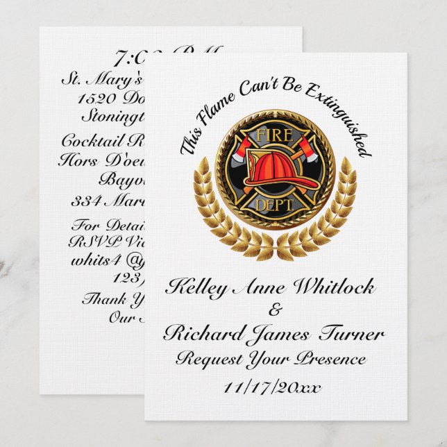 Einladung eines Feuerwehrmanns (Vorne/Hinten)