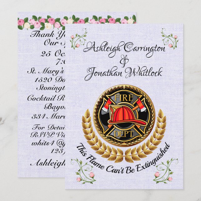 Einladung eines Feuerwehrmanns (Vorne/Hinten)