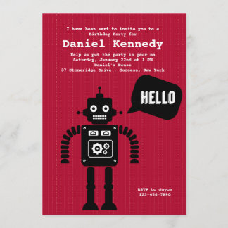 Einladung eines freundlichen Roboters