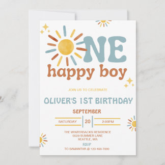 Einladung eines glücklichen Jungen