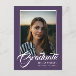 Einladung eines Graduate Modern Editable Foto Mauv