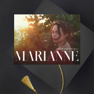 Einladung eines großen Seriennamen-Foto-Abschlusse Postkarte