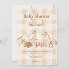 Einladung eines neutralen Camping-Babyduschers