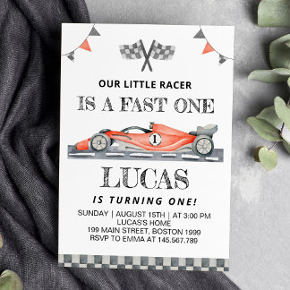 Einladung eines Red Race Cars Geburtstagsparty