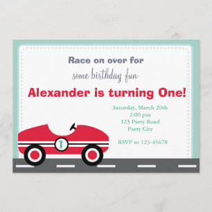 Einladung eines Rennwagens (Fahrt zum Geburtstag f