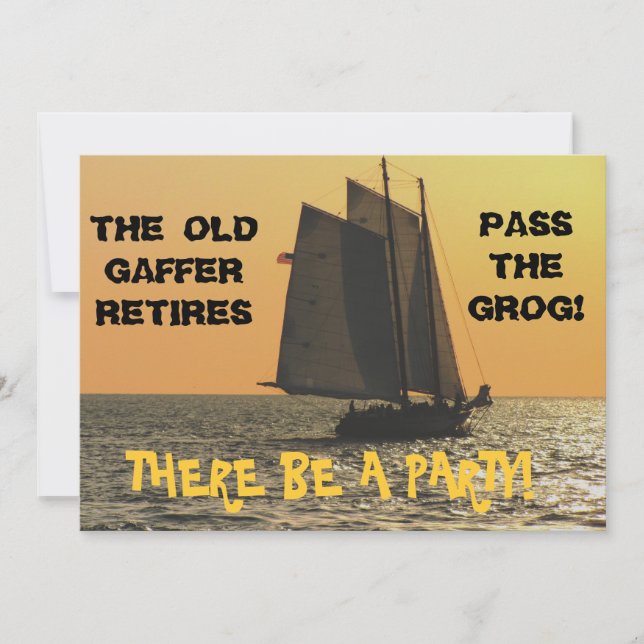 Einladung eines Seemanns zur Ruhestandszeit (Vorderseite)