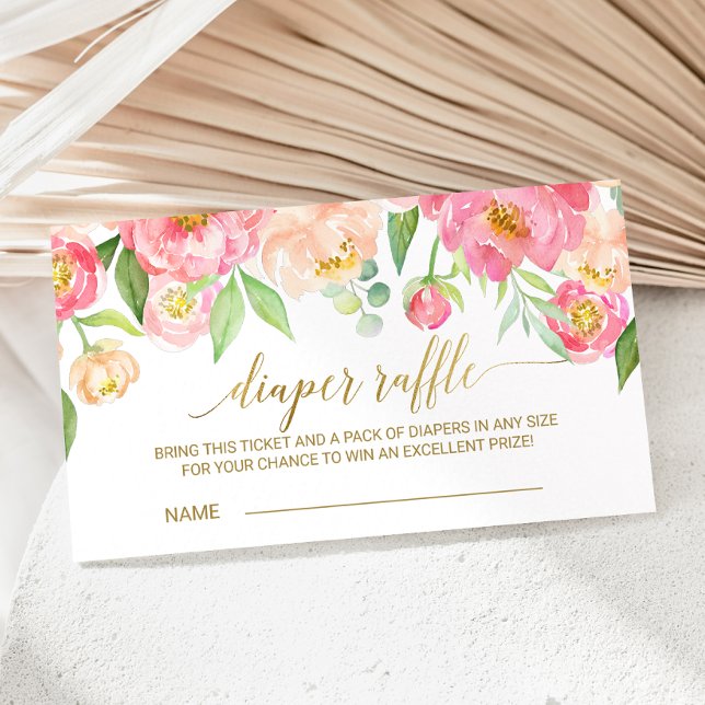 Einladung Einladung Pfirsich & Pink Peony Diaper E (Von Creator hochgeladen)