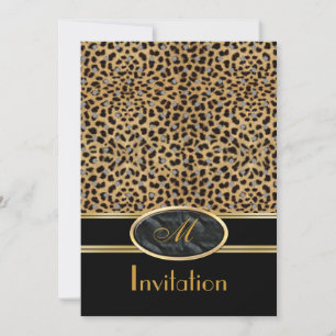 Einladung Exotic Prints Leopard