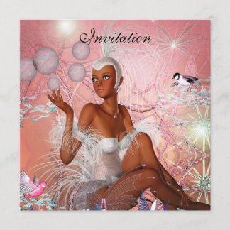 Einladung Feier Showgirl Pink