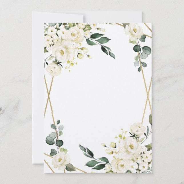 Einladung Flores Blancas para boda (Vorderseite)