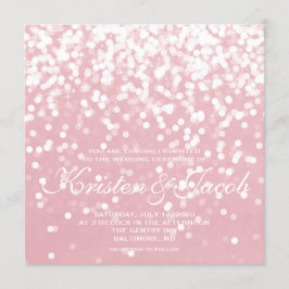 Einladung - Funkeln Hochzeitsrosa