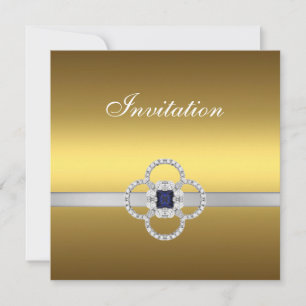 Einladung für alle Anlässe Gold Silber Schmuck