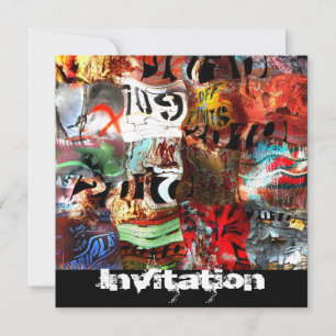 Einladung Für Alle Anlässe Street Art Abstract A3