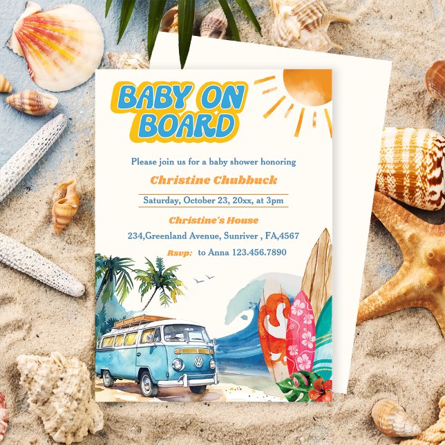 Einladung für Baby an Bord Beach Baby Dusche (Von Creator hochgeladen)