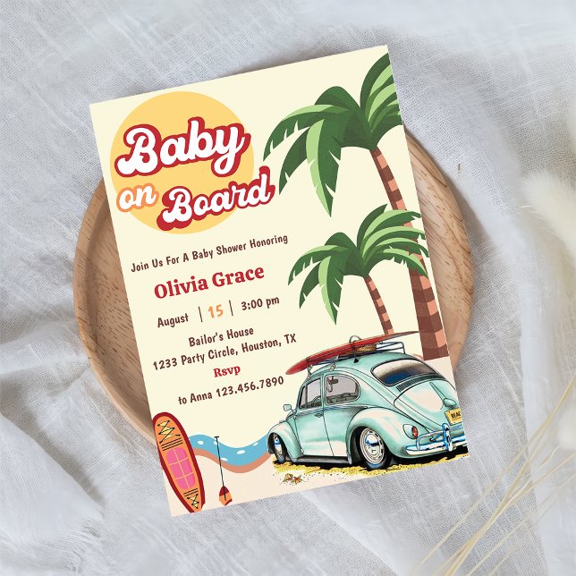 Einladung für Baby an Bord Beach Baby Dusche (Von Creator hochgeladen)