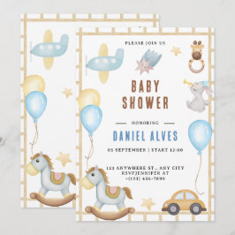 Einladung für Baby-Dusche von Tieren