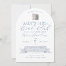 Einladung für Baby's First Book Club Baby Shower