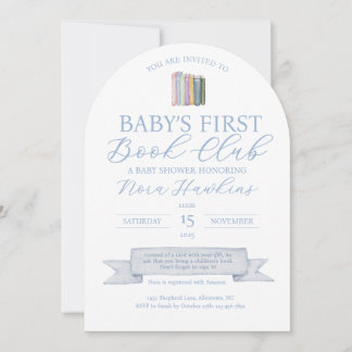 Einladung für Baby's First Book Club Baby Shower