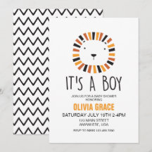 Einladung für eine Babydusche von Lion