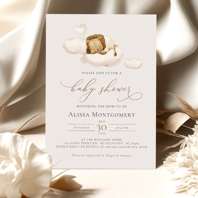 Einladung für eine Babydusche von Lion (Von Creator hochgeladen)