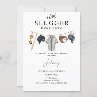 Einladung für eine persönliche Baseball-Babydusche