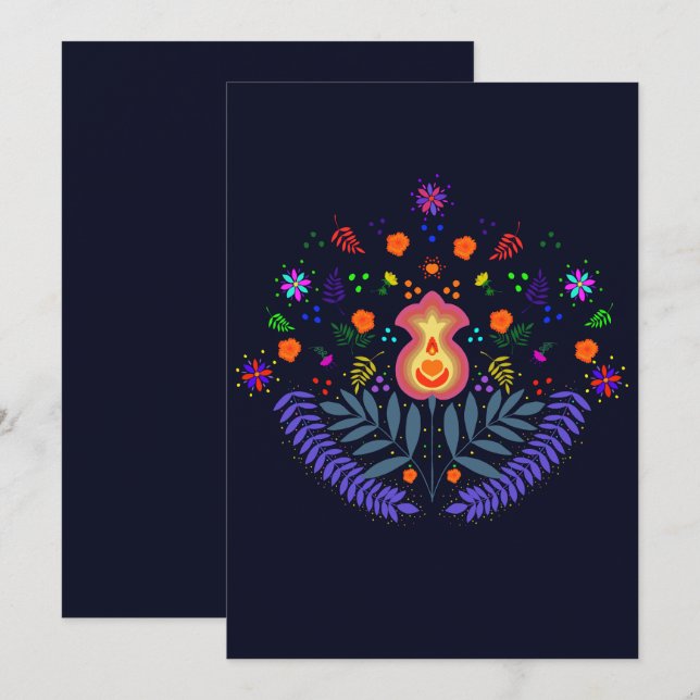 Einladung für El Día de Muertos (Vorne/Hinten)