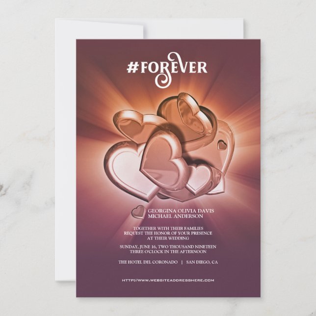 Einladung für ewig Hochzeit (Vorderseite)
