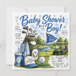 Einladung für Golf Baby Junge