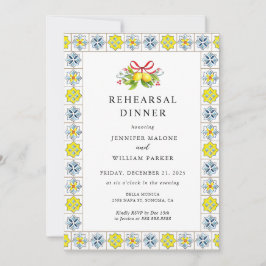 Einladung für italienische Fliesen und Zitronen