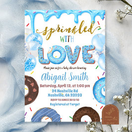 Einladung für Jungen-Pastell-Donut mit Liebe bestr