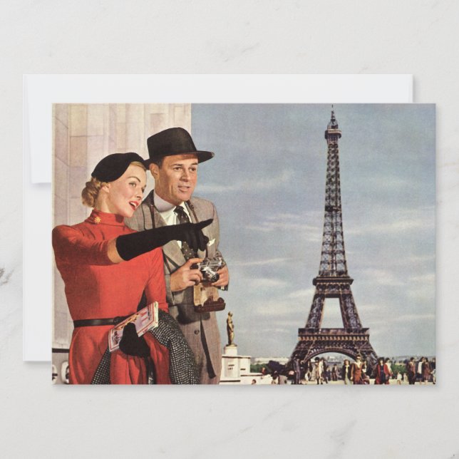 Einladung für Liebhaber von Paris (Vorderseite)