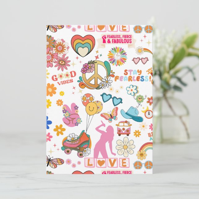 Einladung für Mädchen zum Geburtstag: schnell insp (Stehend Vorderseite)