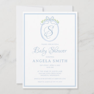 Einladung für Monogram Baby Shower