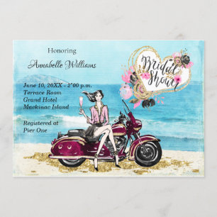 Einladung für Motorrad-Bridal-Dusche
