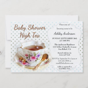 Einladung für Tea Baby-Dusche